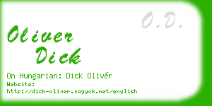 oliver dick business card